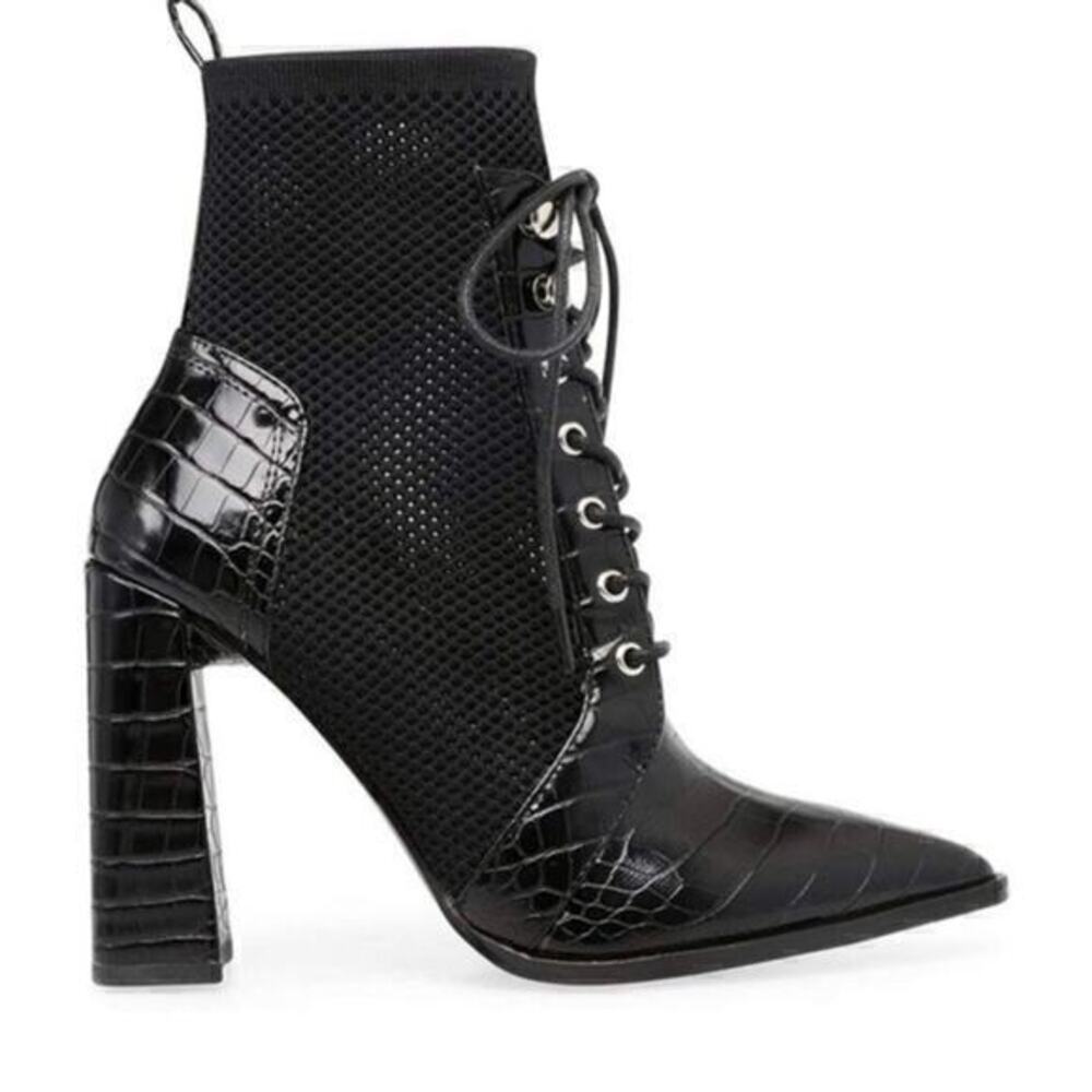 ▶️ Steve Madden ◀️ TERRITORY
Fishnet Caged Goth Steampunk lace 
Heels  Size 9